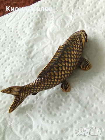 Бронзова фигурка на шаран 45015, снимка 4 - Колекции - 54173196