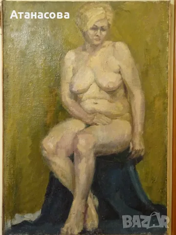Авторска картина модел "Голо тяло" масло 1970 г #2
