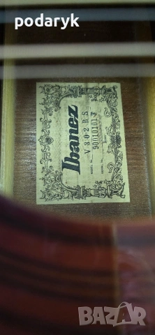 Ibanez Vintage V302BS 12-струнна акустична китара Made in Japan + твърд куфар като нова, снимка 3 - Аудиосистеми - 55166784