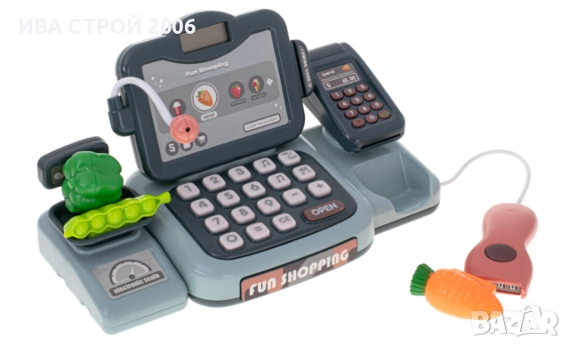 Детски касов апарат с кошница и аксесоари | Магазин играчка | PraktiHome, снимка 4 - Играчки за стая - 54240202