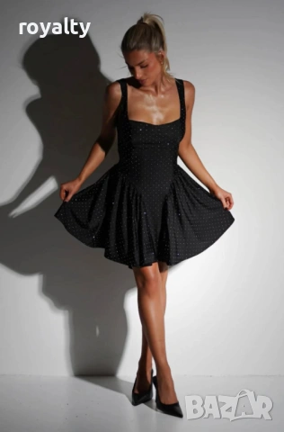 Нова Елегантна Черна Дамска Рокля 