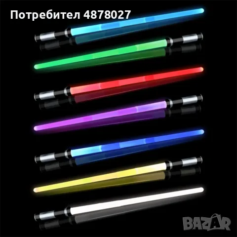 Детска играчка цветен светлинен лазерен меч Star Wars със звук, снимка 2 - Други - 55494889