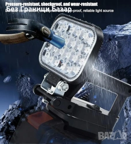 Нова 35W 9000LM LED работна лампа за Makita 18V LXT IPX6 USB Акумулаторен прожектор, снимка 4 - Други инструменти - 54129139