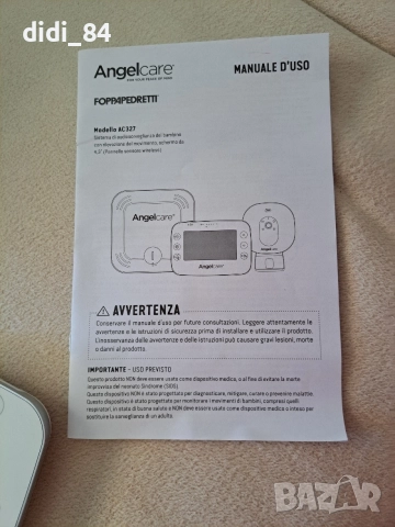 Видео бебефон със сензорен пад за движение и дишането Angelcare AC327 , снимка 3 - Бебефони - 55078420