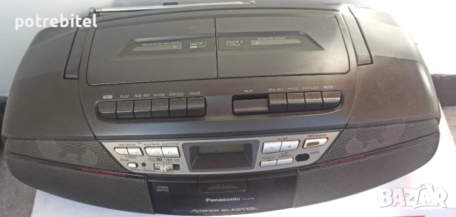 Двукасетъчен радиокасетофон PANASONIC RX -DT39 +CD , снимка 3 - Радиокасетофони, транзистори - 54117387