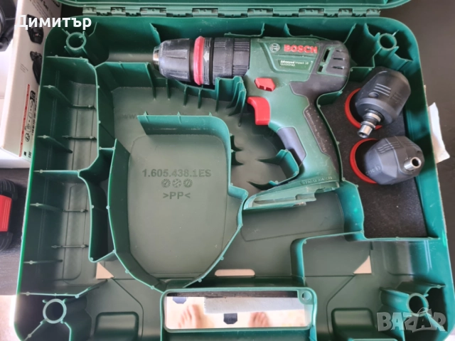 Ударен винтоверт бормашина Bosch 18v тяло с приставки, снимка 3 - Винтоверти - 55087893