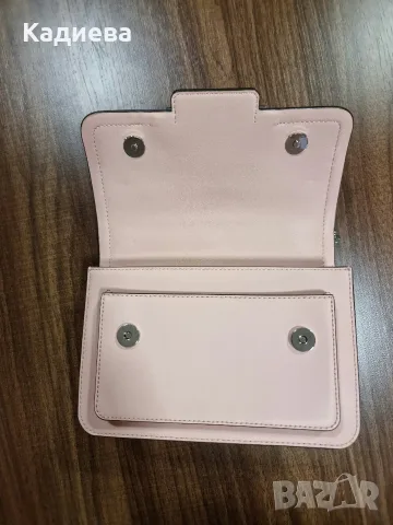 Оригинална чанта от естествена кожа Michael Kors Heather Large Shoulder Bag –Pink, снимка 8 - Чанти - 55412935