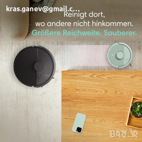 iRobot Roomba Mini робот прахосмукачка и моп + AutoEmpty Dock, цвят Mint, снимка 3 - Прахосмукачки - 54504301