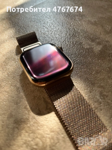 Apple Watch Series 10 GPS + Cellular 42 mm – Gold Titanium с Milanese Loop каишка