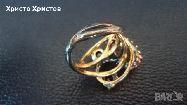 Сребърен бутиков пръстен уникат с натурални камъни, снимка 5 - Пръстени - 55564517