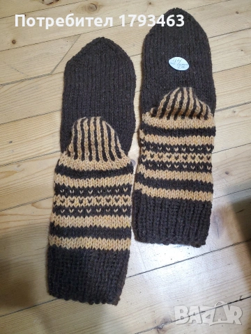 Ръчно плетени мъжки чорапи от вълна. Размер 44, снимка 7 - Мъжки чорапи - 50051595