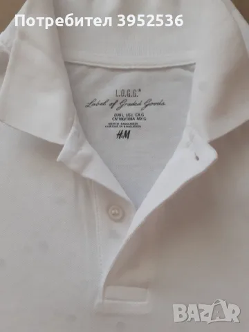 Мъжки тениски "H&M"размер М и L, с яката е бяла , другата е бежава със скъсани детайли,като нови!!!, снимка 3 - Тениски - 55623198
