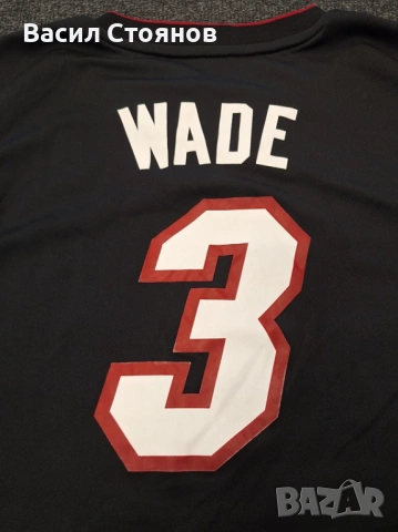 Маями Хийт / Miami Heat NBA Dwyane Wade #3 adidas away Jersey - Размер М, снимка 9 - Фен артикули - 54608567