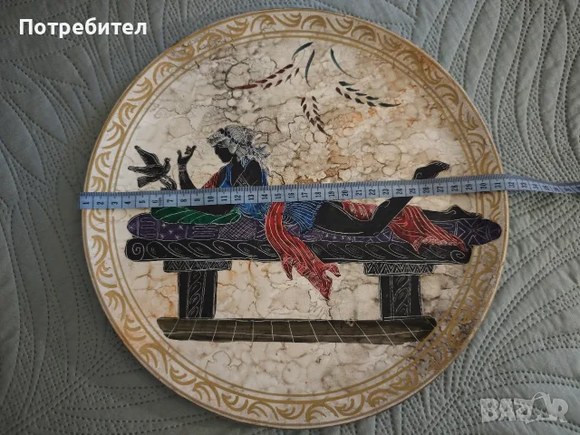 Комплект декоративни стенни керамични чинии , снимка 5 - Декорация за дома - 55515559