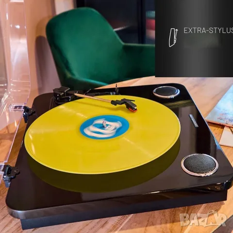 Грамофон Energy Sistem BlackSpin Bluetooth 10W – НОВ , снимка 7 - Аудиосистеми - 55656447