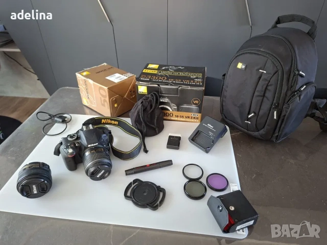 NIKON D3300 + 2 обектива + чанта + аксесоари