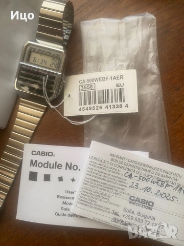 Часовник CASIO CA-500WEBF-1AJR Watch CLASSIC Back To The Future Collaboration model, снимка 6 - Мъжки - 55168000