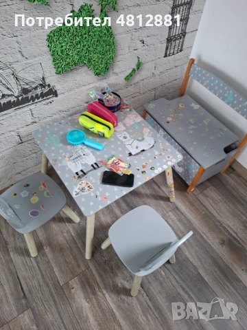 Детска масичка и столчета, снимка 2 - Мебели за детската стая - 54368538