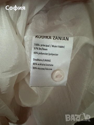 Светлорозова рокля от ленена смес Rodika Zanian, снимка 5 - Рокли - 55211552