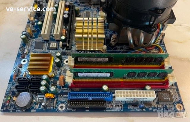 Дънна платка+GA-8I845PE Pro и компоненти към нея.