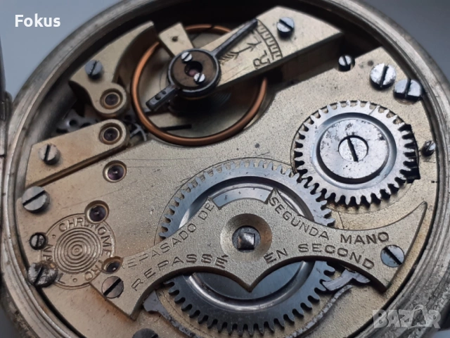 Стар джобен часовник Naval - работещ, снимка 6 - Антикварни и старинни предмети - 54070596