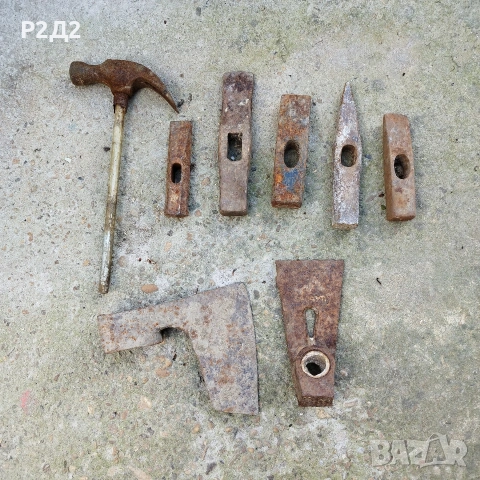 Стара брадва тесла и чукове, снимка 2 - Други ценни предмети - 54159472