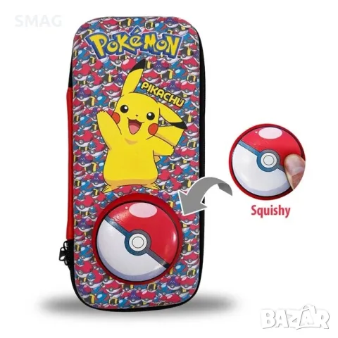 3D ученически несесер с Pokémon Pikachu в червено EVA материал_1229295