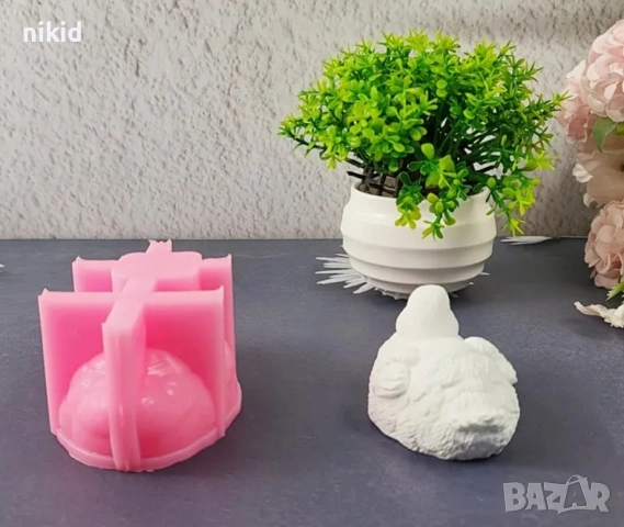 3d Пате силиконов молд форма фондан шоколад гипс свещ сапун декор, снимка 3 - Форми - 54705955