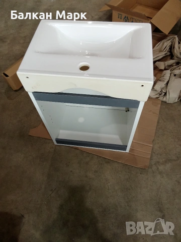Шкаф с мивка за баня Waschplatz Tiny 45 см – Внос от Германия, снимка 2 - Шкафове - 54267158
