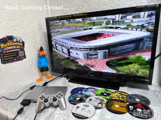 Playstation 2 Satin Silver / 11 Игри / Перфектно работещ!, снимка 2 - PlayStation конзоли - 55597335