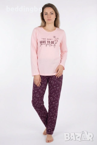 #Дамска Памучна #пижама , снимка 12 - Пижами - 36361679