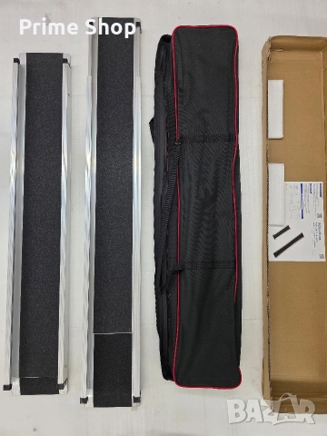 Телескопична алуминиева рампа за инвалидни колички gardhom, 120-213 см, 272 кг, к-кт от 2 бр., снимка 11 - Други - 54447038