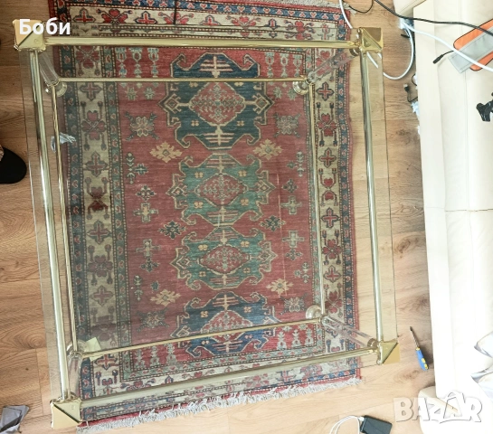дизайнерска фотейлна  стъклена масичка, снимка 2 - Маси - 54616238