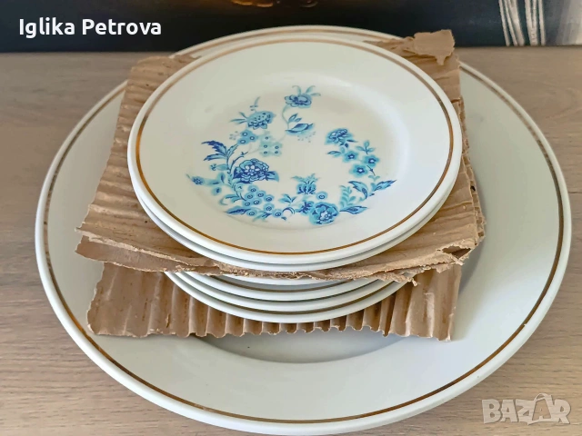 Ретро сервиз за десерт , снимка 4 - Антикварни и старинни предмети - 55247796