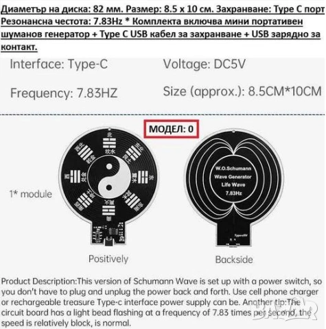 Вълнов Генератор на Шуман Генератор на 7.83 Hz Земна Честота Против Безсъние Електромагнитно Лъчение