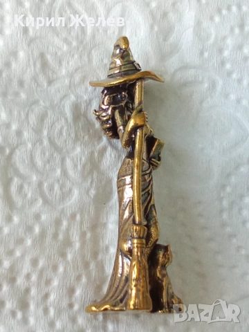 Бронзова фигурка на баба Яга 45052, снимка 2 - Колекции - 54170770