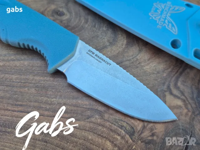 Фиксиран нож Benchmade Water Intersect 18050,Magna Cut,Depth Blue Santoprene, снимка 6 - Ножове - 55691112