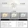 Модерна LED таванна лампа 70 см 32 W 3200 lm с дистанционно, снимка 2
