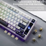 YUNZII YZ75 75% Hot Swappable безжична геймърска механична клавиатура, RGB подсветка, BT5.0/2.4G/USB, снимка 4