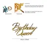 Birthday queen страничен златист акрилен топер за декорация на торта , снимка 2