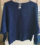 Тъмносин пуловер с релефна звезда (Ribbed Star Jumper) – универсален размер, снимка 1