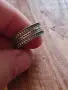 Оригинален сребърен пръстен Pandora Signature Logo Pavé & Beads – размер 50, снимка 5