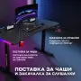 Гейминг бюро - LED RGB, Регулируема височина, 140х60х72/117см, снимка 4