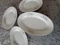 Плато от порцелан и три чинии, производство на завод Китка, снимка 1