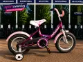 НОВ детски велосипед Leader Princess 12 Pink/Purple - БЕЗПЛАТНА ДОСТАВКА, снимка 1