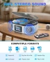 Преносим CD плейър с два стерео високоговорителя, 4000mAh акумулаторна настолна Bluetooth 5.3, снимка 4