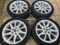 Лети джанти 17ки 5х114.3 Toyota + летни гуми 215/50/17 Toyo, снимка 3