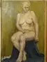 Авторска картина модел "Голо тяло" масло 1970 г #2, снимка 1