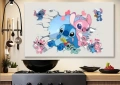 Лило Стич Stitch дупка в стена стикер лепенка за стена детска стая самозалепващ, снимка 3