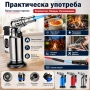 Мини газова горелка с пиезо запалване за запояване барбекю наргиле сладкарска въглени пури мощна, снимка 6